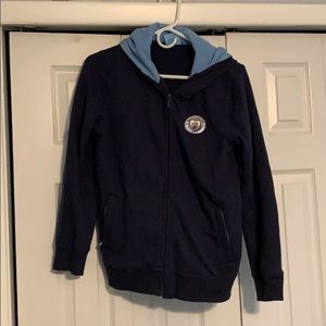 Manchester city youth zip up hoodie